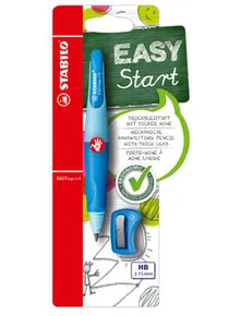Ergonomischer Druckbleistift für Rechtshänder – STABILO EASYergo 3.15 blau/blau HB+Spitzer